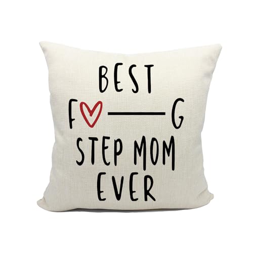 Mancheng-zi Step Mom Pillow Covers 18x18, Step Mom Gifts for Christmas