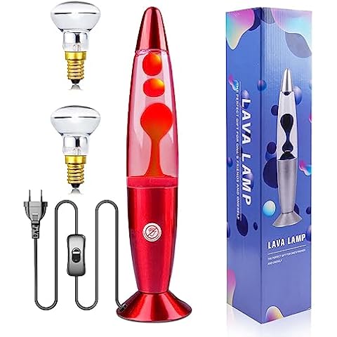 Luxvista Lampe à Lave Rouge 37CM Cover