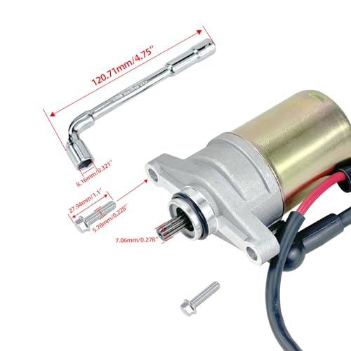 Kit de motor de arranque, accionamiento y relé de solenoide para GY6 47 49 50 60 80 100cc miniatura 3