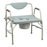 McKesson Heavy-Duty Bariatric Commode Chair with 12 qt Bucket, 1000 lbs Weight Capacity, 23 1/4 in Seat Width, 1 Count