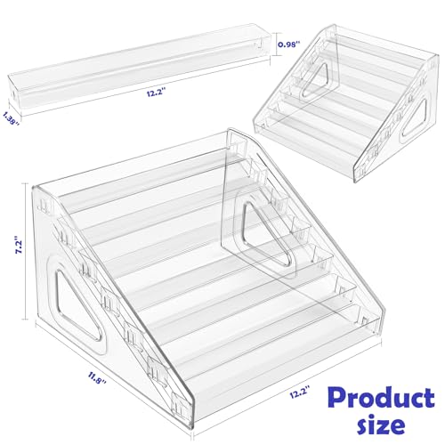Image of Acrylic Paint Organizer(7 Tier),Organizers and Storage Paint Bottle Organizer Nail Polish Holde,Craft Holder Rack for Alcohol Inks and Food Coloring (Clear)