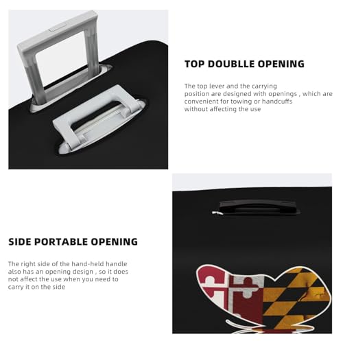 Travel Luggage Cover Maryland Flag Butterfly Fashion Washable Baggage Suitcase Protector Fit For Luggage X-Large4