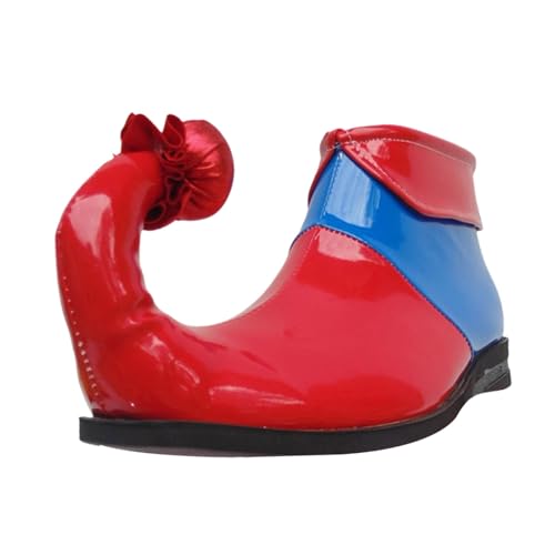 Générique Zapatos de payaso para hombre, zapatos de disfraz: zapatos mágicos de cuernos, diseño divertido extravagante, espectáculo teatro de cómica, carnaval, Halloween, para adultos, turquesa, 44 EU