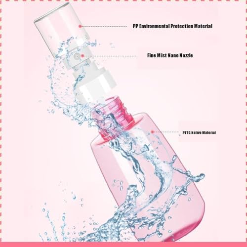 JIMCOM 2Pack Spray Bottle, 100ml Fine Mist Spray bottle for Travel Refillable Atomisers Cleaning Solutions, Spray Bottle for Hair (Blue/Pink) - Image 4