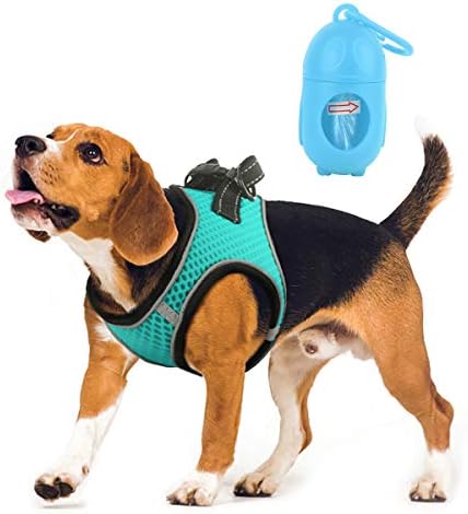Belababy Dog Vest Harness No Pull Puppy Comfortable Breathable Reflective Dog Harness, Extra Soft Pet Mesh Step Dog Harness, Training Walking of Puppy Blue M Dog Harness
