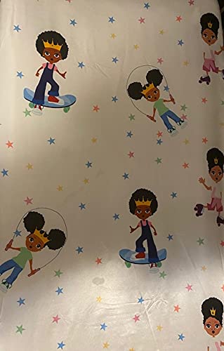 Image of Satin Mini Crib Fitted Sheet for Baby to retain Hair Moisture Size (Mini Crib Sheet Size 24 x 38 inches) Smaller Than The Standard Crib Sheet