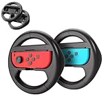 Amtitoker Joy-Con ハンドル【2024新登場】For ニンテンドー マリオカート8 デラックス Switch ジョイコンハンドル 人間工学 装着簡単 手触り良い 持ちやすい ニンテンドースイッチ ハンドル コントロールと精度の向上 (ブラック*2個セット)