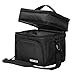 INSMEER 16L Bolsa Termica Porta Alimentos, Bolsa Comida Trabajo de 2 Capas para Hombres, Mujeres, Trabajo y Niños, Bolsa de Almuerzo Prueba de fugas para picnic playa cámping Viaje (Negro)