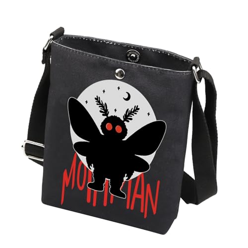 XYANFA Moth Man Crossbody Bag Cryptozoology Gift Cryptid Creature Gift Halloween Monster Spooky Weird Gift3