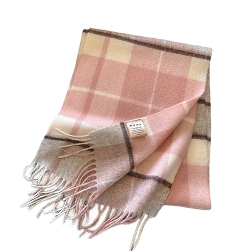 Bufanda clásica británica de lana unisex con dimensiones de 180x32cm de alta densidad