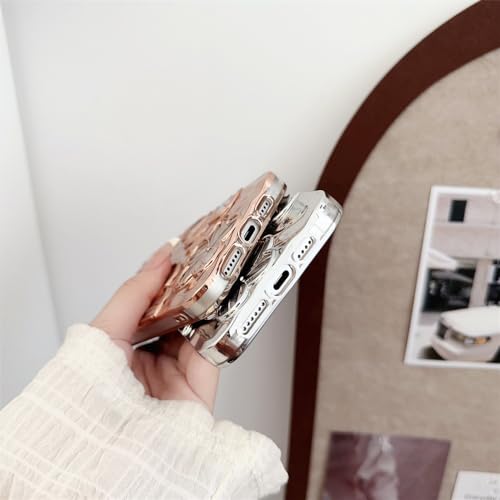 Étui pour iPhone 13 motif fleurs 3D coque paillettes RALEAVO