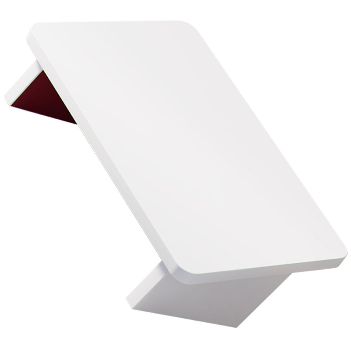 Poggiapiedi in Legno Bianco Antiscivolo, Ergonomico per Casa e Ufficio | Design Leggero, Supporto Inclinato, Uso Sotto Scrivania e Accanto al Letto
