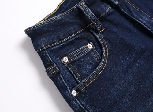 Boy's Fleece Lined Jeans Winter Jeans Thermal Thick Stretchy Skinny Fit Fashion Casual Denim Jeans Pants3