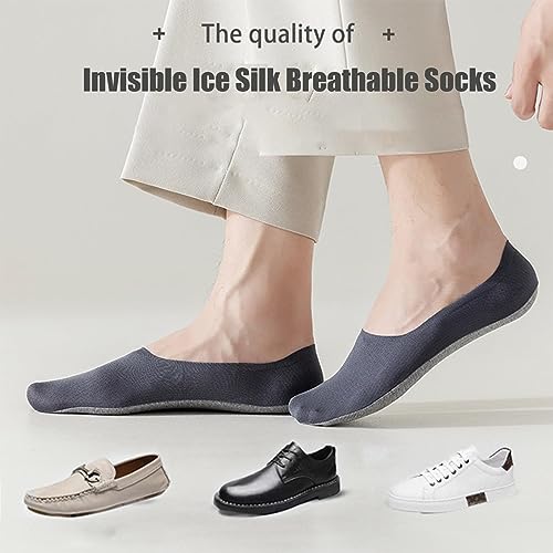 High-End Ice Silk Mesh Socks, Ice Silk Socks Invisible Socks, Invisible Ice Silk Breathable Socks for Women Men3
