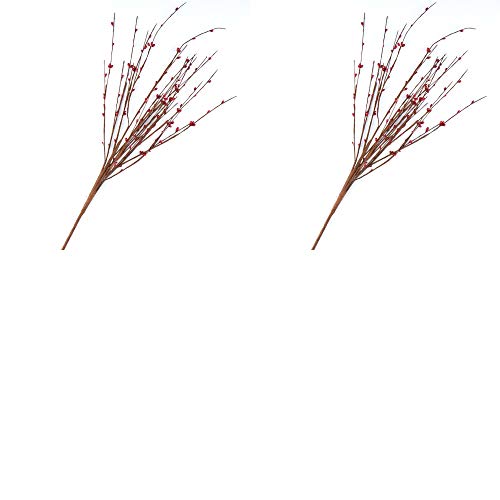 Factory Direct Craft Red Pip Berry and Twig Decorative Sprays | 2 Sprays | for Indoor Decor