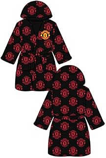 Kids Man United FC Football Dressing Gown Bath Robe Boys Girls - 13-14 Years