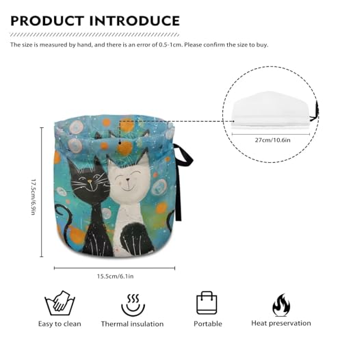Image of Xoenoiee Cartoon Cats Paint Print Tea Cosy Cover Teapot Warmer Teapot Cover Tea Pot Decor Cover, Tea Cozy for Kitchen Home Tea Pot Tea Kettle Quilt, CZA18