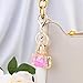 Aisity Cute Keychains for Women Pink Bag Charms for Tote Bags Handbags Purse Accessories Purse Charms for Teen Girls Trendy Cool Stuff