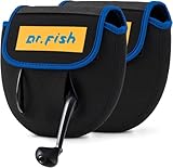 DrFish Neoprene Fishing Reel Cover, Spinning Reel Bag with Handle Slot, 15 cm x 10 cm
