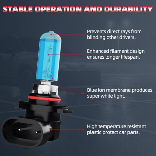 Image of Light Bulbs Fit For Ford Ranger 2021-2022, High Performance Halogen Headlight Bulb And License Plate Lights Combo, 9005 H11 H11 High Low Beam Fog Lights, 6000K White Light, Pack of 8