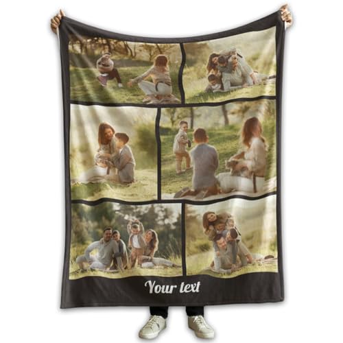 Ferocity Personalisierte Foto Decke mit 6 Eigenen Fotos 150x200...