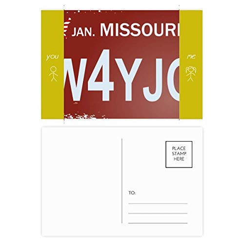 Carte postale motif plaques USA lot de 20 pour collectionneur voyage et correspondance créative