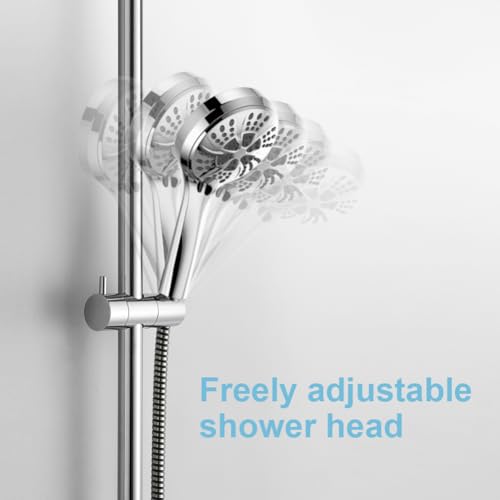 OFFO Shower Riser Rail, 82cm Segmented Wall Mounted Rail, Adjustable Distance 50-81cm With Handheld Head Holder Replacement, Chrome - Image 4