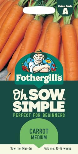 Fothergills Oh Sow Simple Carrot Medium Vegetable Seeds Sow: MarJul Orange