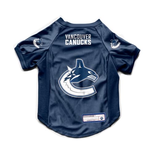 Littlearth NHL Vancouver Canucks Stretch Pet Jersey, Team Color, Small