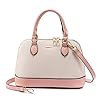 Small-Crossbody-Bags-for-Women-Classic-Double-Zip-Top-Handle-Dome-Satchel-Bag-Shoulder-Purse Small Crossbody Bags for Women Classic Double Zip Top Handle Dome Satchel Bag Shoulder Purse Pink&Beige