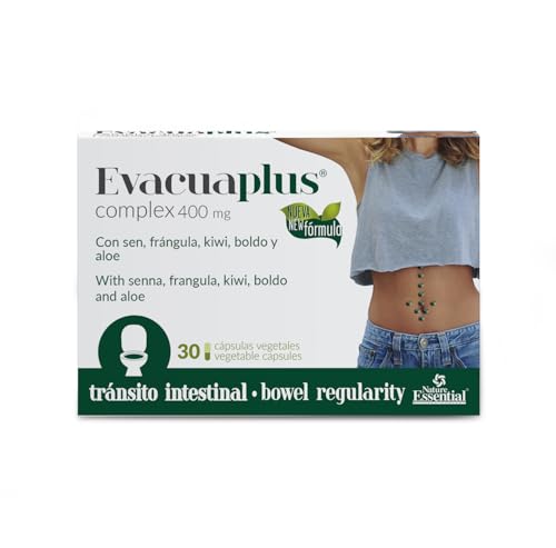 Nature Essential | Evacuaplus Complex 400 mg | 30 Cápsulas Vegetales | Con Sen, Frángula, KWD, Boldo y Aloe | Extractos Naturales