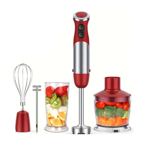 Fangxuee Handheld Kitchen Blender 5-In-1 1000 Watt Multi-Purpose Hand Blender 12- Blender for Food, Soups Purees and Cakes Versatile Kitchen Tool UK Plug