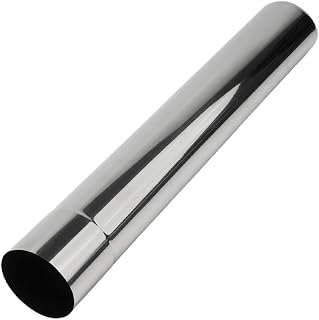 Stainless Steel Stove Pipe Chimney Flue Liner, 2.36 inch Diameter Multi Fuel Heating Vent Tube, Resistant Silver for Wood or Pellet Stoves(15.75 inch)