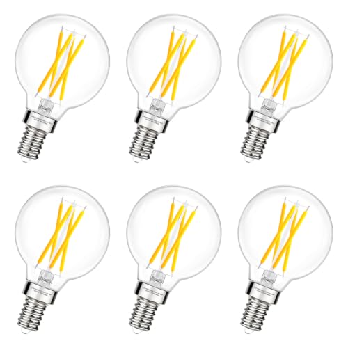 E12 G16.5 Globe LED Bulb, 4000K Neutral White, 60W Equivalent, Dimmable