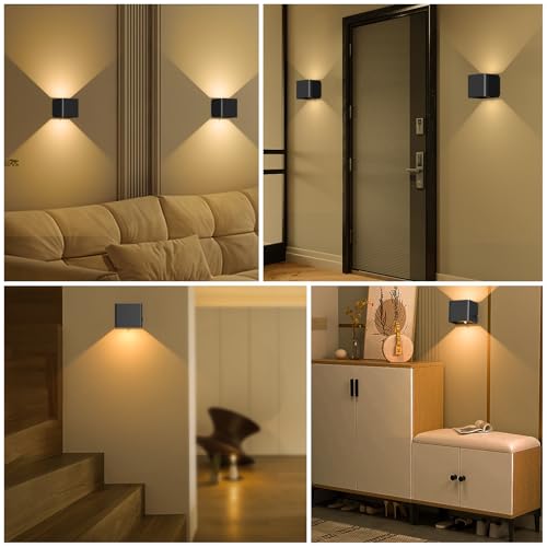 Aplique de pared sin cables para evitar tropiezos nocturnos luz cálida 4