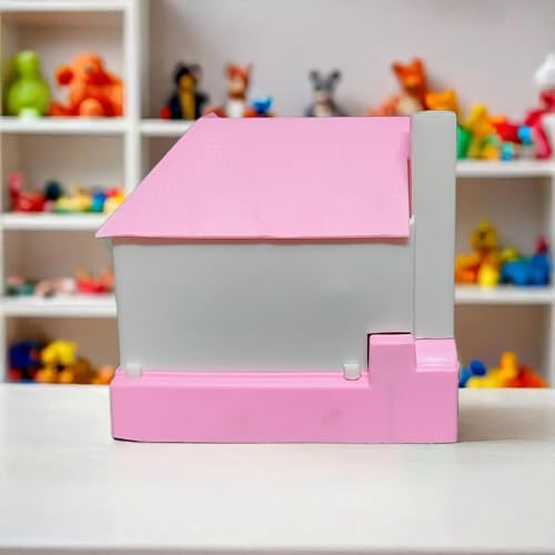 Image of Puppy House Dog Coin Stealing Piggy Bank for Kids - Adorable and Durable Money Bank | Educational, Fun, and Safe Collecting Toy | Perfect for Gifting Unisex Kids (Pink - White)