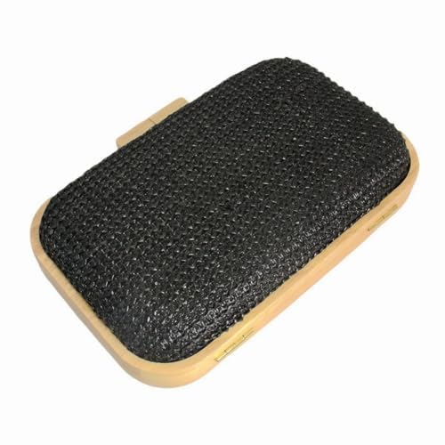 Image of Women Straw Clutch Purse Handwoven Summer Evening Bag Beach Straw Handbag Wedding Party Clutch Bag Wicker Purse