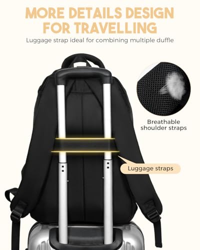 Laptop Backpack for Women - 15.6 Inch Carry On Travel Backpacks with USB Charging Hole Water Resistant Computer Bag Back Pack Casual Daypack for College Work Nurse Teacher Black4