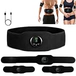 Apeborn Next Gen Ultra Muscle Fitness AB Belt, Adjustable Toning Belt, EMS Muscle Stimulator With 12 Modes & 19 Intensity Levels, Abdominal Muscle Toner Electronic Workout Fitness Device for Men Women