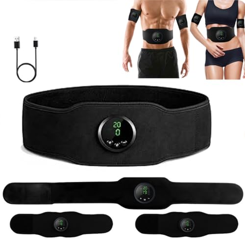 Apeborn Next Gen Ultra Muscle Fitness AB Belt, Adjustable Toning Belt, EMS Muscle Stimulator With 12 Modes & 19 Intensity Levels, Abdominal Muscle Toner Electronic Workout Fitness Device for Men Women