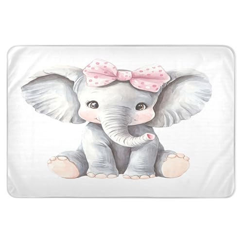 Takiito Cute Elephant Bed Pad Reusable Bed Underpad Washable Waterproof Leak-Proof Quick Dry Incontinence Pee Pad for Toddlers Kids Adults Pets 34x52 in