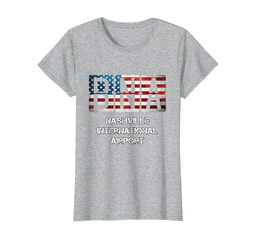 BNA Nashville Airport T-Shirt, Women, Heather Grey, Small
