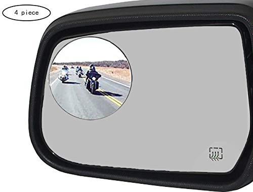 Ampper 4 Pack 3" Blind Spot Mirrors, Aluminum Frame Glass Convex Rear View Blind Spot Mirrors For Pick-up Truck, SUV, Van, Large Vehicle
