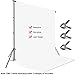 Neewer 9 x 15 feet/2.8 x 4.6 meters Polyester Photography Backdrop Background Screen with 3 Clamps for Photo Video Studio Shooting (White)