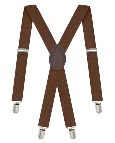 Image of Dibi Suspenders for Men - Adjustable X Back Mens Suspenders with 4 Heavy Duty Strong Clips