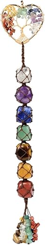 FANASY Adornos colgantes para automóvil, 7 chakras, decoración del hogar, adorno de Feng Shui, adorno de yoga, meditación, decoración de automóvil