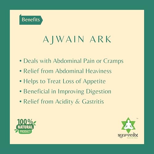 Image of Ajwain Ark 200 ml | Natural Ajwain (Carom Seeds) Hydrosol | Supports Digestion, Gut Health & Bloating Relief | Herbal Digestive Tonic | Ayurvedic Formula | FSSAI Certified