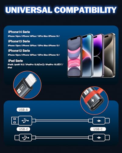 GIANAC USB C to Lightning Adapter (Pack of 2), USB Tipo C to iPhone Adapter 36 W Fast Charging, Lightning USB C Adapter for con Samsung S7/S6/S5/J7/J5, Huawei P Smart 2019/ P8 P9 Lite - imagen 7