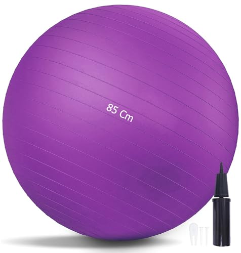 Ballon de gym fitness pilates yoga mixte avec pompe de gonflage