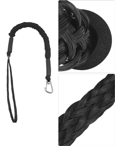 QWORK® 2er Pack Boot Festmacherleine 16mm Bungee Dock Leine mit Karabinerclip, Elastisch 122-168cm, Bruchfestigkeit 1000kg
